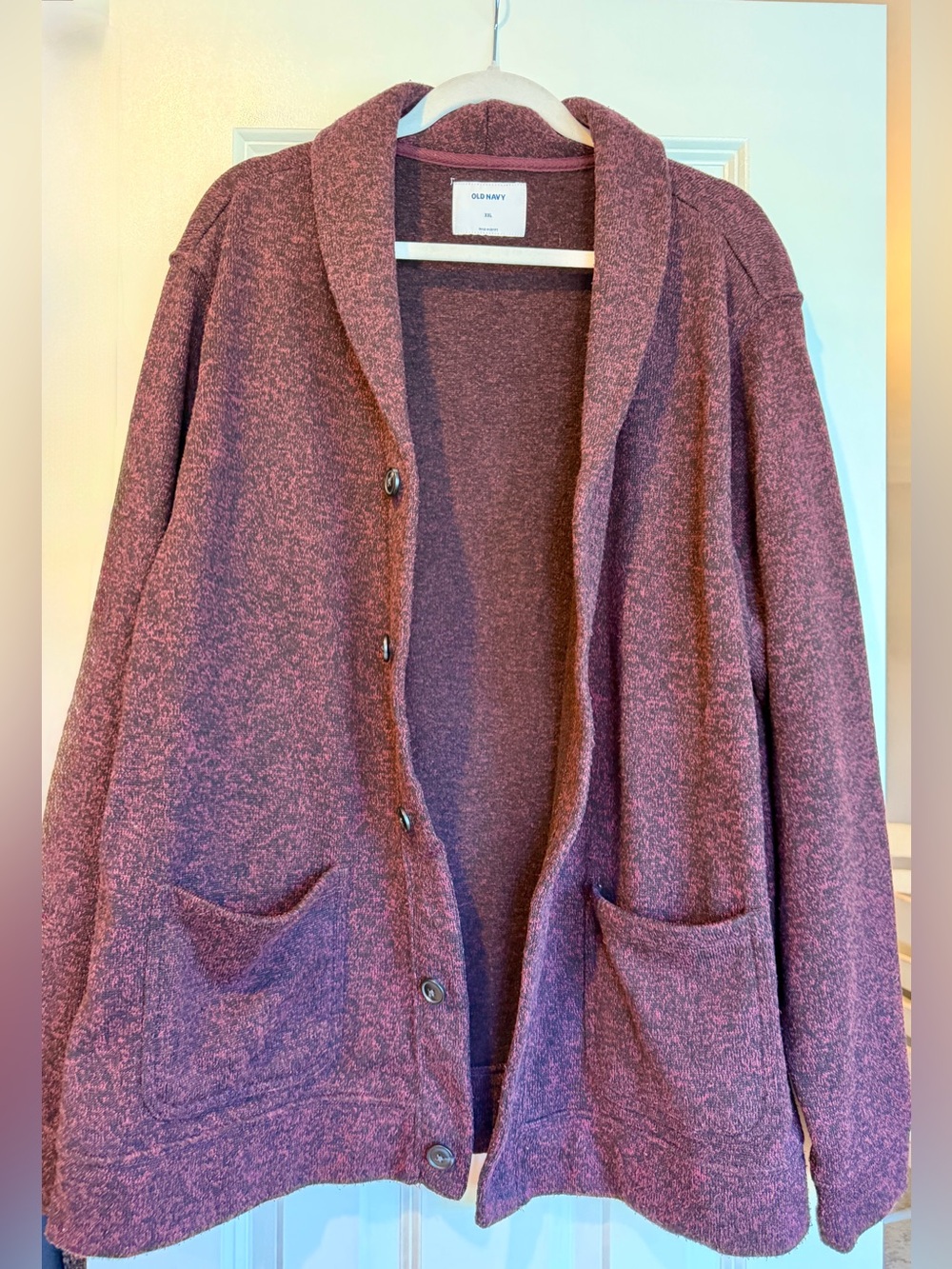 Old Navy | Shawl Collar Cardigan | Maroon Heather | Size XXL - Picture 2 of 6